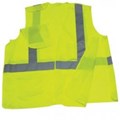 1284BRK-L  Lime Mesh Breakaway Reflective Tape Class 2 Vest